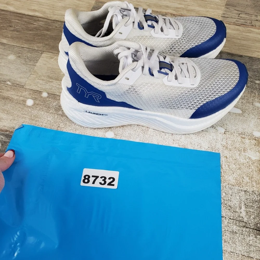 TYR Valkyrie Speedworks Runner Shoes Mens 8 / Womens 9.5 Running White Royal